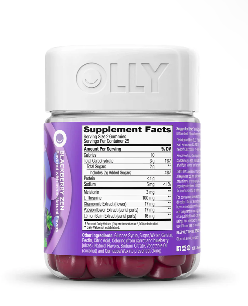 Olly - "Restful Sleep Blackberry" - 3, 50-Count Containers