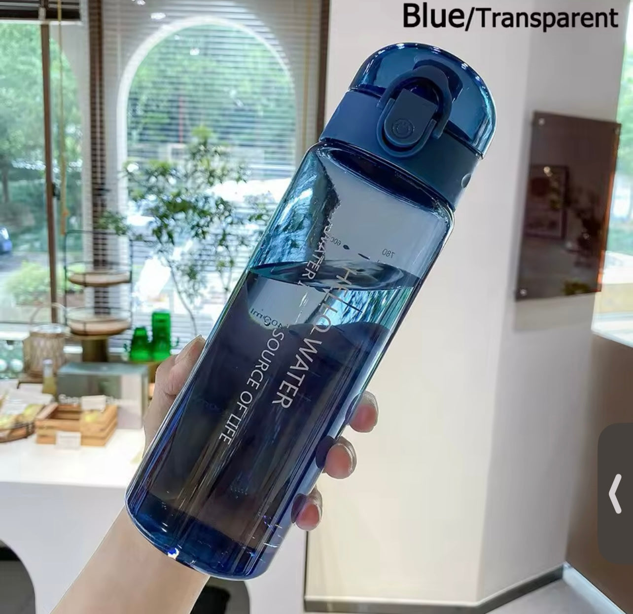 “Hello Water” Frosted/Transparent Water Bottle