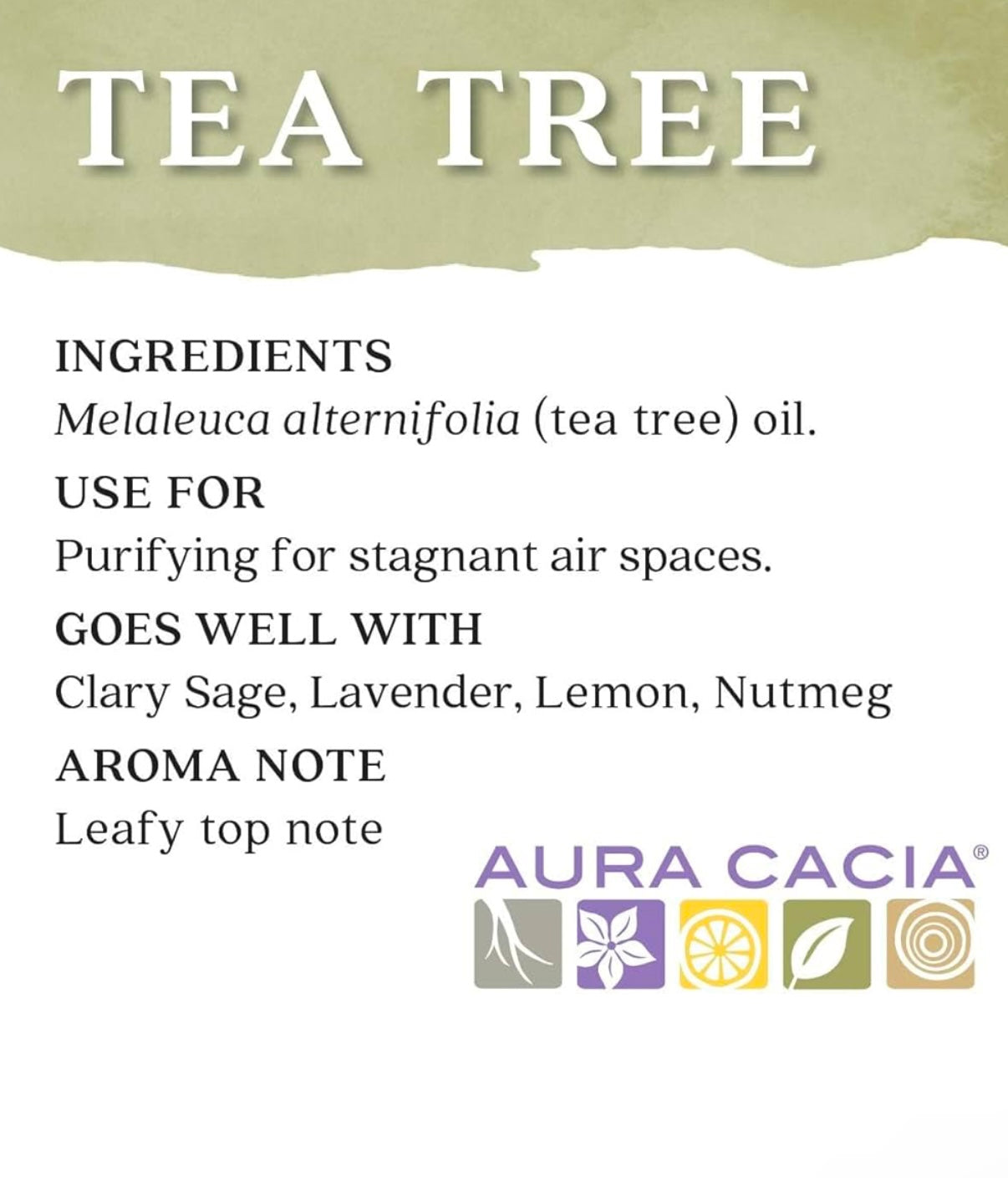 Aura Cacia: "Tea Tree" Essential Oil - 2 Fl Oz