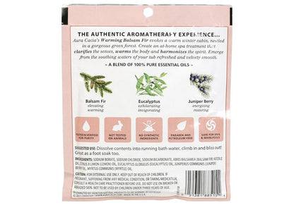 Aura Cacia - Aromatherapy Mineral Bath "Warming Balsam Fir" - 2.5 Oz - Case Of 6